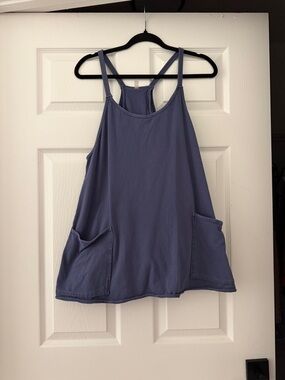 Free People Slate Blue Pocket Racerback Tank